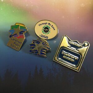 Ontario Educational Four Pin Lot Stars Rainbows and Achievement
